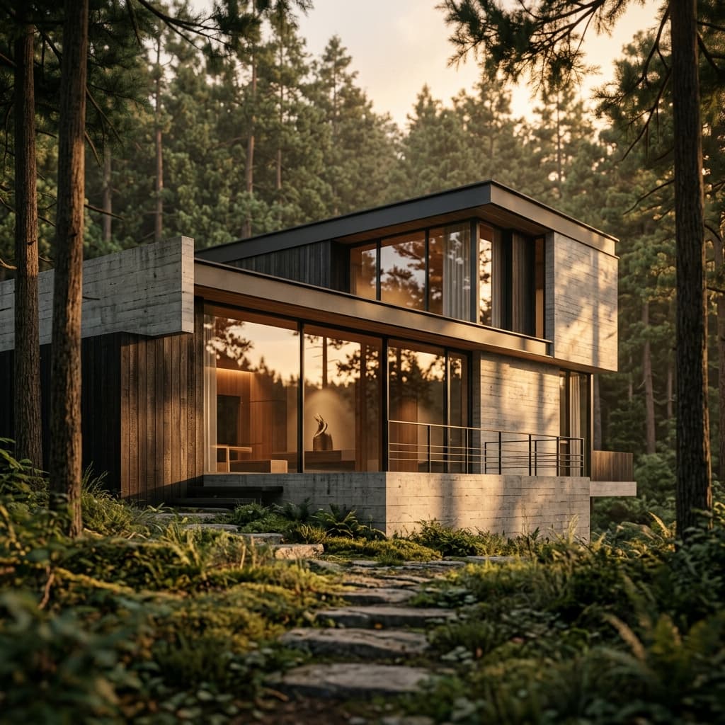 Minimalist concrete architecture